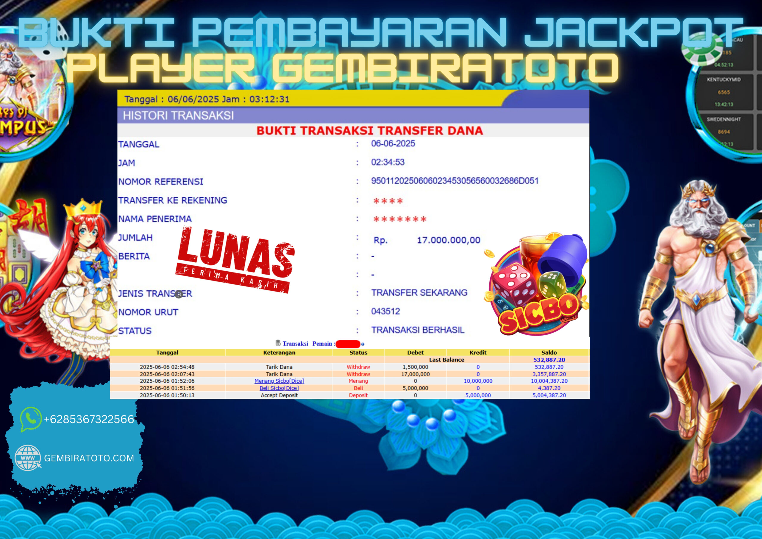 Prediksi GEMBIRATOTO