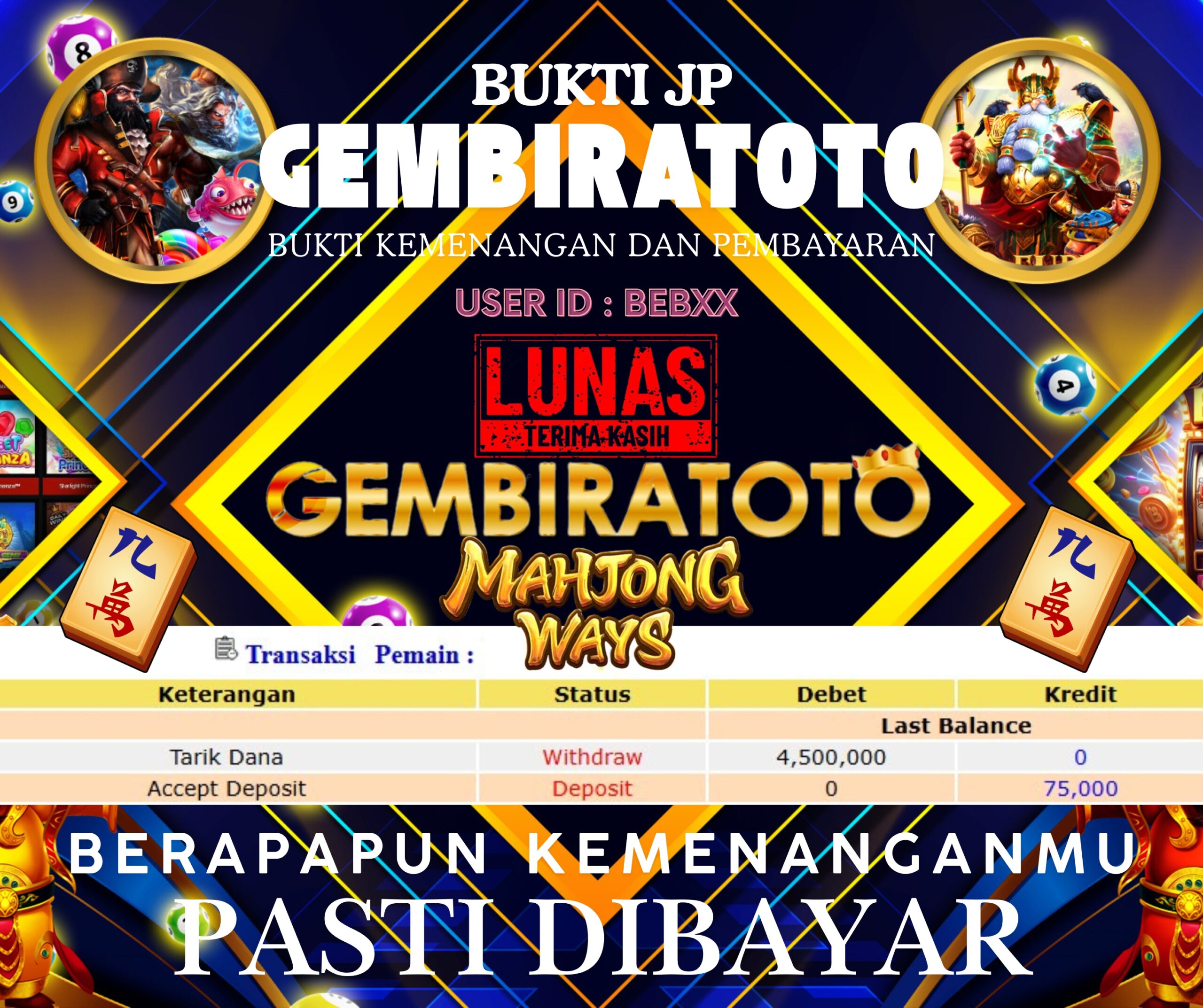 Prediksi GEMBIRATOTO