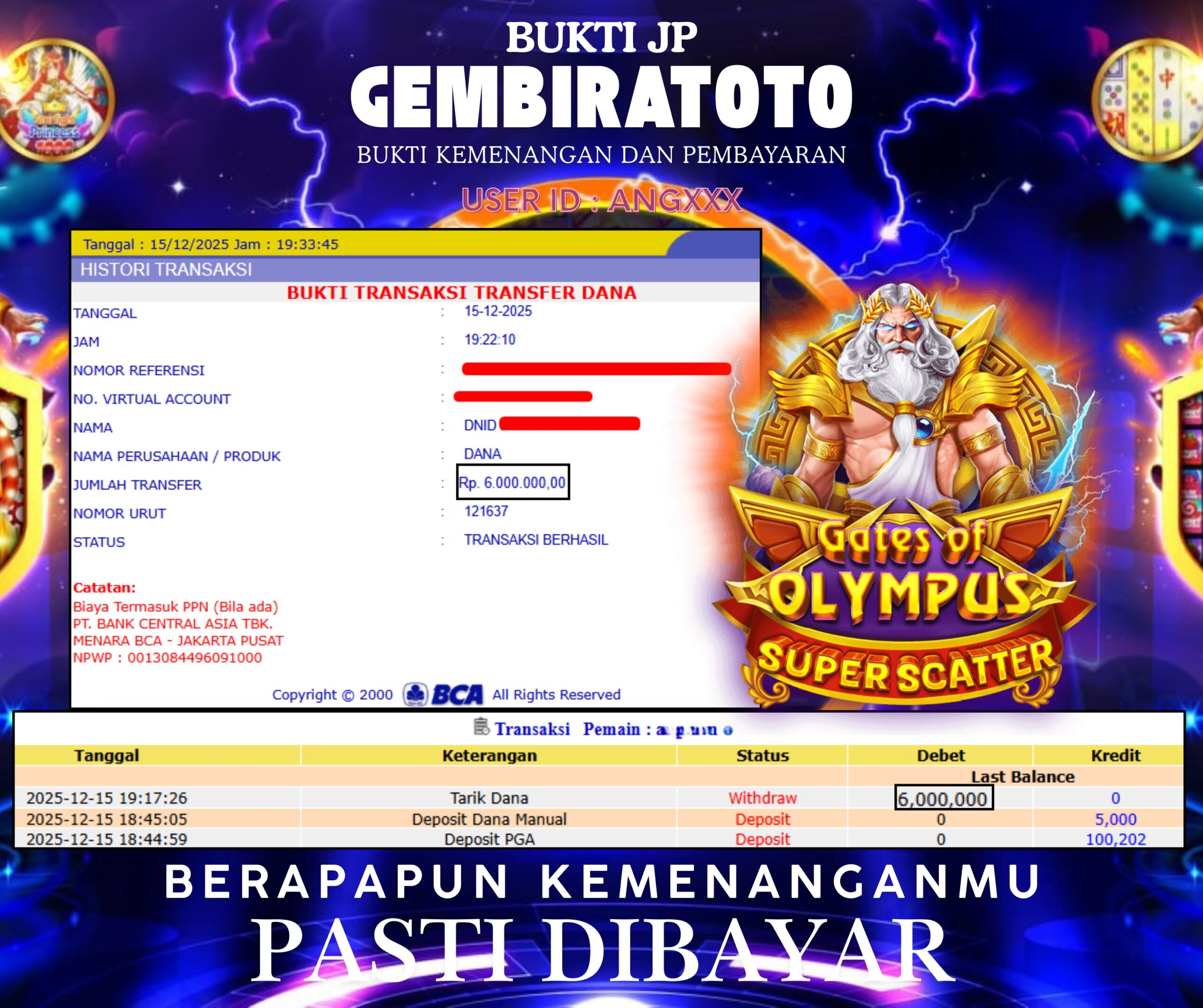 Prediksi GEMBIRATOTO